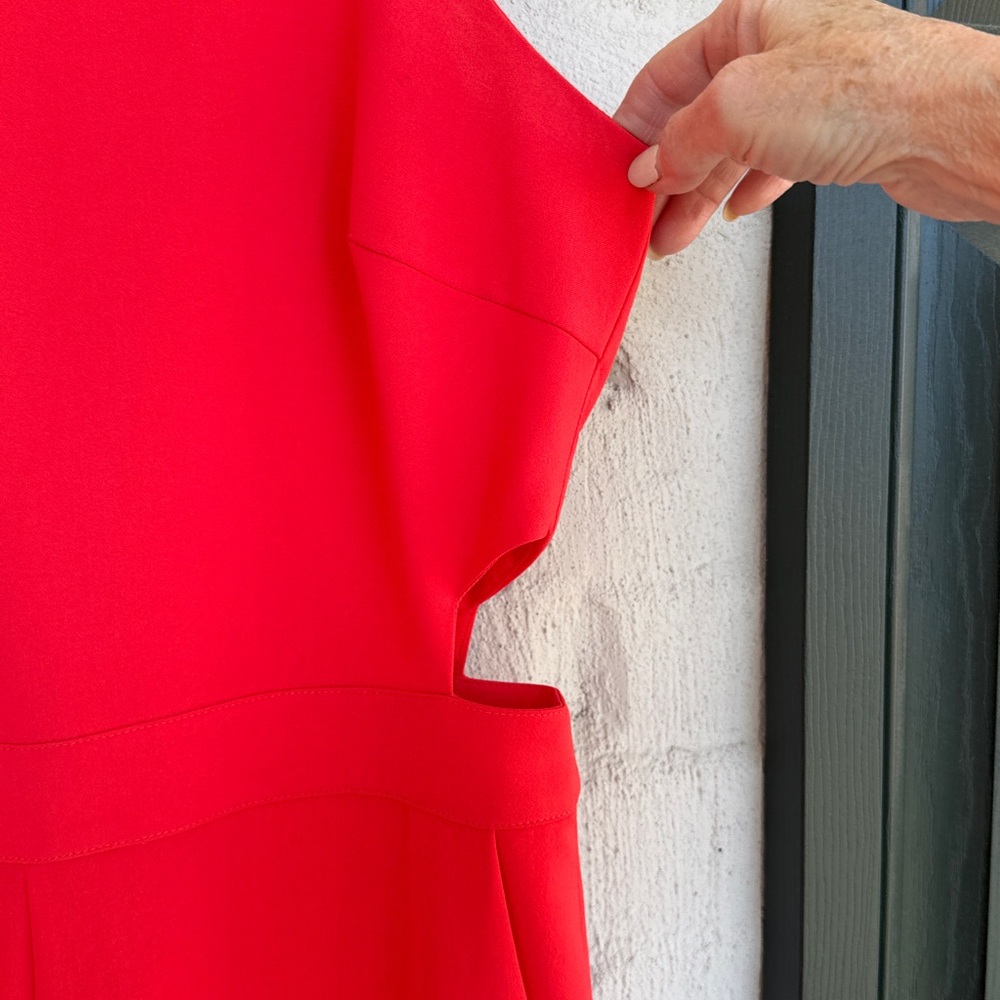 Anthropologie Greylin Coral Sleeveless Jumpsuit w Waist Cut-Outs Size Large - Picture 4 of 15